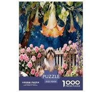 Puzzle Shih Tzu 1000 Pezzi Per Bambini E Adulti, Puzzles Con Garden, Giocattolo Educativo, Regalo Per Adulti E Ragazzi 70x50cm/1000pcs