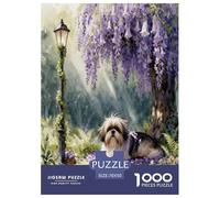 Puzzle Shih Tzu 1000 Pezzi Per Bambini E Adulti, Puzzles Con Wisteria, Gioco Per Famiglie, Regalo Per Bambini E Adulti 70x50cm/1000pcs