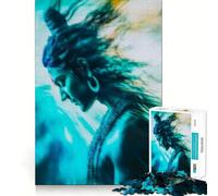 Puzzle Shiva Flowing Energy da 1000 pezzi per adolescenti, gioco stimolante per la riflessione, divertimento rilassante, taglio preciso, regalo di Natale 38x26cm