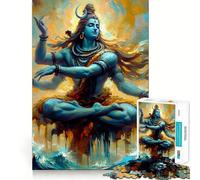 Puzzle Shiva Yogi da 1000 pezzi per adolescenti, gioco di logica solida, divertimento rilassante, taglio di precisione, oggetto regalo di Babbo Natale 38x26cm