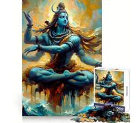 Puzzle Shiva Yogi da 1000 pezzi per adolescenti, gioco di logica solida, divertimento rilassante, taglio di precisione, oggetto regalo di Babbo Natale 38x26cm