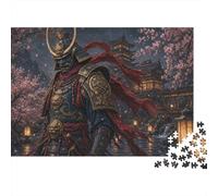 Puzzle Shogun Samurai Giapponese 1000 Pezzi, Regalo per Fan Dark Art