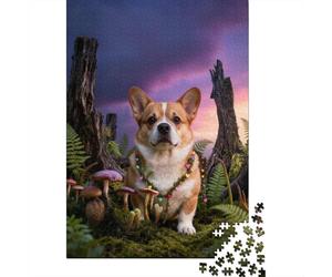 Puzzle Short-legged Dog 1000 Pezzi Per Bambini E Adulti, Gioco Per Tutta La Famiglia, Gioco Educativo Rompicapo Con Dead Wood Moss, Regalo Originale 52x38cm/1000pcs