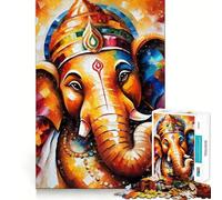 Puzzle Shree Ganesha da 1000 pezzi per ragazzi, gioco di logica semplice, svago facile, taglio perfetto, regalo di compleanno 38x52cm