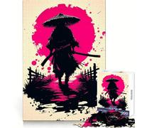 Puzzle "Silent Ronin Under The Blood Moon" da 1000 pezzi per adolescenti, gioco stimolante per il pensiero creativo, divertimento tranquillo, taglio preciso, regalo di Natale 38x52cm