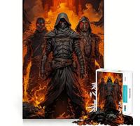 Puzzle Silent Shadows Ninja da 1000 pezzi per adulti, gioco di logica e antistress, taglio preciso, regalo perfetto 38x52cm