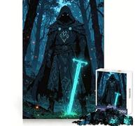 Puzzle "Silent Warden of The Enchanted Dark" da 1000 pezzi per ragazzi, ideale per migliorare la memoria, per un relax divertente e ottenere un'opera d'arte di grande impatto 50x75cm