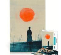 Puzzle "Silhouette al tramonto" per ragazzi, 1000 pezzi, gioco intelligente per il tempo libero, taglio preciso, regalo stagionale 38x26cm