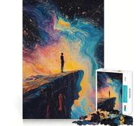Puzzle Silhouette at The Edge per adulti, 1000 pezzi, gioco di logica affilata, divertente da costruire insieme, taglio preciso, regalo memorabile 50x75cm