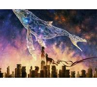 Puzzle Silhouette Balena Ragazza Lupo Città Galassia Decorazione Regalo