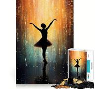 Puzzle Silhouette Ballerina da 1000 pezzi per adolescenti, gioco di logica semplice, svago, taglio perfetto, regalo di compleanno 38x26cm
