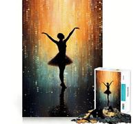 Puzzle Silhouette Ballerina per ragazzi, 1000 pezzi, gioco di logica, divertimento al chiuso, bordi precisi, pezzo da collezione 50x75cm