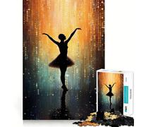 Puzzle Silhouette Ballerina per ragazzi, 1000 pezzi, gioco di logica, divertimento al chiuso, bordi precisi, pezzo da collezione 38x52cm