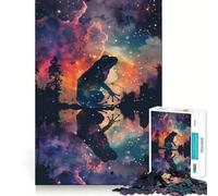 Puzzle Silhouette Galaxy da 1000 pezzi per adolescenti, gioco cognitivo, divertimento lento, bordo premium, Babbo Natale, desiderio, scegli 38x52cm