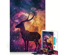 Puzzle Silhouette Galaxy da 1000 pezzi per adolescenti, gioco intelligente per momenti di condivisione, immagine da assemblare, opera d'arte 38x52cm