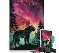 Puzzle Silhouette Galaxy da 1000 pezzi per adolescenti, gioco per l'esercizio mentale, relax, design, assemblaggio, lista dei desideri di Babbo Natale 38x52cm