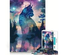 Puzzle Silhouette Galaxy da 1000 pezzi per adulti, gioco di logica e antistress, taglio preciso, regalo perfetto 38x26cm