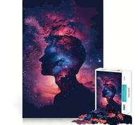 Puzzle Silhouette Galaxy da 1000 pezzi per adulti, stimola la memoria, divertimento in famiglia, assemblaggio del modello, desiderio di Babbo Natale 50x75cm