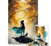 Puzzle Silhouette in The Woods per ragazzi, 1000 pezzi, gioco di logica, divertimento al chiuso, bordi precisi, pezzo da collezione 50x75cm
