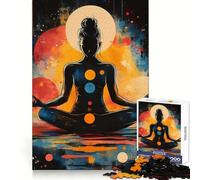 Puzzle Silhouette Meditation da 1000 pezzi per adolescenti, giocattolo intelligente per la casa, taglio preciso, regalo premuroso 50x75cm
