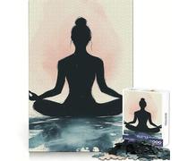 Puzzle Silhouette Meditation da 1000 pezzi per adolescenti, gioco di concentrazione, antistress, taglio preciso, regalo artistico 38x52cm