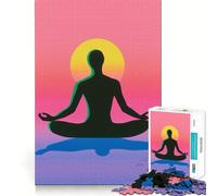 Puzzle Silhouette Meditation da 1000 pezzi per adolescenti, gioco di logica e rilassamento, taglio preciso, regalo classico 38x52cm