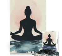Puzzle Silhouette Meditation da 1000 pezzi per adulti, gioco di logica e puzzle per interni, taglio di precisione, regalo prezioso 38x26cm