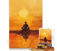 Puzzle Silhouette Meditation per adolescenti, 1000 pezzi, gioco intelligente per il tempo libero, taglio preciso, regalo stagionale 38x26cm