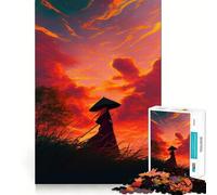 Puzzle Silhouette of Warrior da 1000 pezzi per adolescenti, gioco stimolante per il pensiero creativo, divertimento tranquillo, taglio preciso, regalo di Natale 38x26cm