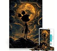 Puzzle Silhouette Sotto la Luna da 1000 pezzi per ragazzi, gioco di logica semplice, svago, taglio perfetto, regalo di compleanno 50x75cm
