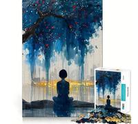Puzzle Silhouette Sotto l'Albero per Adolescenti, 1000 Pezzi, Gioco di Logica e Antistress, Taglio Durevole, Regalo di Babbo Natale 50x75cm