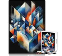 Puzzle Sinfonia di colori geometrici da 1000 pezzi per adolescenti, gioco divertente per lo sviluppo cognitivo, regalo speciale per una celebrazione premurosa, dimensioni 38x52cm