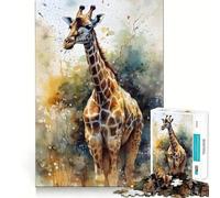Puzzle Singgle Giraffa da 1000 pezzi per adolescenti, gioco per allenare la mente, rilassante e divertente, da assemblare, regalo perfetto 38x26cm
