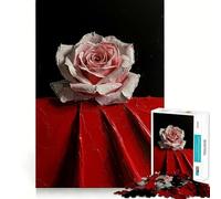 Puzzle singolo rosa rosa da 1000 pezzi per ragazzi, gioco di logica, divertimento da assemblare, taglio di precisione, regalo elegante 38x52cm