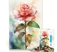 Puzzle singolo rosa rosa per adolescenti, 1000 pezzi, gioco di logica chiaro, divertimento rilassante, taglio perfetto, calda sorpresa 50x75cm