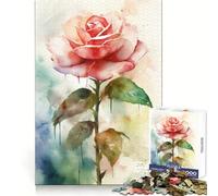 Puzzle singolo rosa rosa per adolescenti, 1000 pezzi, gioco di logica chiaro, divertimento rilassante, taglio perfetto, calda sorpresa 50x75cm