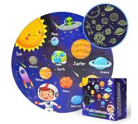 Puzzle Sistema Solare per Bambini (70 Pezzi) - Puzzle Bambini 3 a 8 Anni Educativi - Giochi bambini 3 a 8 Anni Montessori Brilla al Buio - Attività Spazio - Regalo Bambino 5 Anni e Bambina