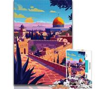 Puzzle Skyline di Gerusalemme per adolescenti, 1000 pezzi, gioco educativo, sfida, giocattolo, decorazione da parete, regali unici per compleanno e Natale, 38x26cm
