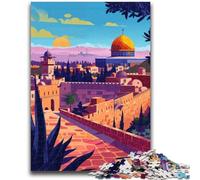 Puzzle Skyline di Gerusalemme per adulti e adolescenti, per età 14+ Giochi divertenti Attività divertenti a casa, regali di compleanno, regali di viaggio 1000 pezzi (26x38cm)