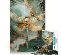 Puzzle Smaragd Dragon Fly da 1000 pezzi per adolescenti, gioco di logica solido, divertimento rilassante, taglio di precisione, articolo ideale per i desideri di Babbo Natale 38x26cm