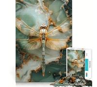 Puzzle Smaragd Dragon Fly da 1000 pezzi per adolescenti, gioco di logica solido, divertimento rilassante, taglio di precisione, oggetto ideale per i desideri di Babbo Natale 50x75cm