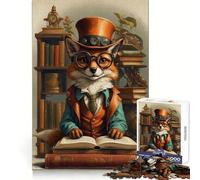 Puzzle Smart Steampunk Fox da 1000 pezzi per adulti, sfida intelligente, fuga tranquilla, lucchetto fine, (38x26cm)