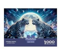 Puzzle Snow Leopard 1000 Pezzi Per Bambini E Adulti, Puzzles Con Planet, Sfida Mentale E Gioco Complesso, Regalo Per Adulti E Ragazzi 70x50cm/1000pcs