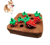 Puzzle Snuffle Mat - Tappetino in peluche per il foraggiamento, set interattivo per campi di verdure e fragole | Gioco di arricchimento per la ricerca di nascondini per la masticazione, allenamento, s