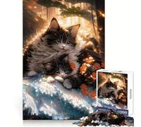 Puzzle "Soffici Gatti Bizzarri Bliss" per Adolescenti, 1000 Pezzi, Stimola la Memoria, Rilassante, Taglio Liscio, Elegante Regalo (50x75cm)