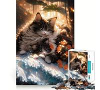 Puzzle "Soffici Gatti Bizzarri" da 1000 pezzi per adolescenti, stimola la memoria, facile da realizzare, con bordi puliti, a sorpresa per Natale (38x52cm)