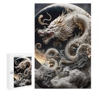 Puzzle sofisticato per adulti, 1000 pezzi, Dragon in Clouds, 3 puzzle, gioco di famiglia, regalo di compleanno, per gli appassionati di gioco, 1000 pezzi