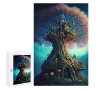 Puzzle sofisticato per adulti, 1000 pezzi, Enchanted Treehouse Fantasy Puzzles per adolescenti, giochi divertenti, promuove la memoria, ottimo regalo per gli appassionati di gioco, 1000 pezzi