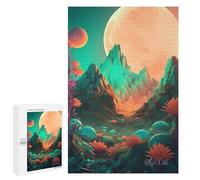 Puzzle sofisticato per adulti, 1000 pezzi, Mystical Moonlit Landscape, 1 puzzle di famiglia, regalo di compleanno, per gli appassionati di gioco, 1000 pezzi