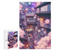 Puzzle sofisticato per adulti, 1000 pezzi, Neon Cityscape Aesthetic Urban View Puzzles per adolescenti, giochi di divertimento, promuove la memoria, ottimo regalo per gli appassionati di gioco, 1000